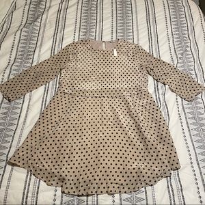 Madewell Cream Black Polkadot Spring Summer Dress
